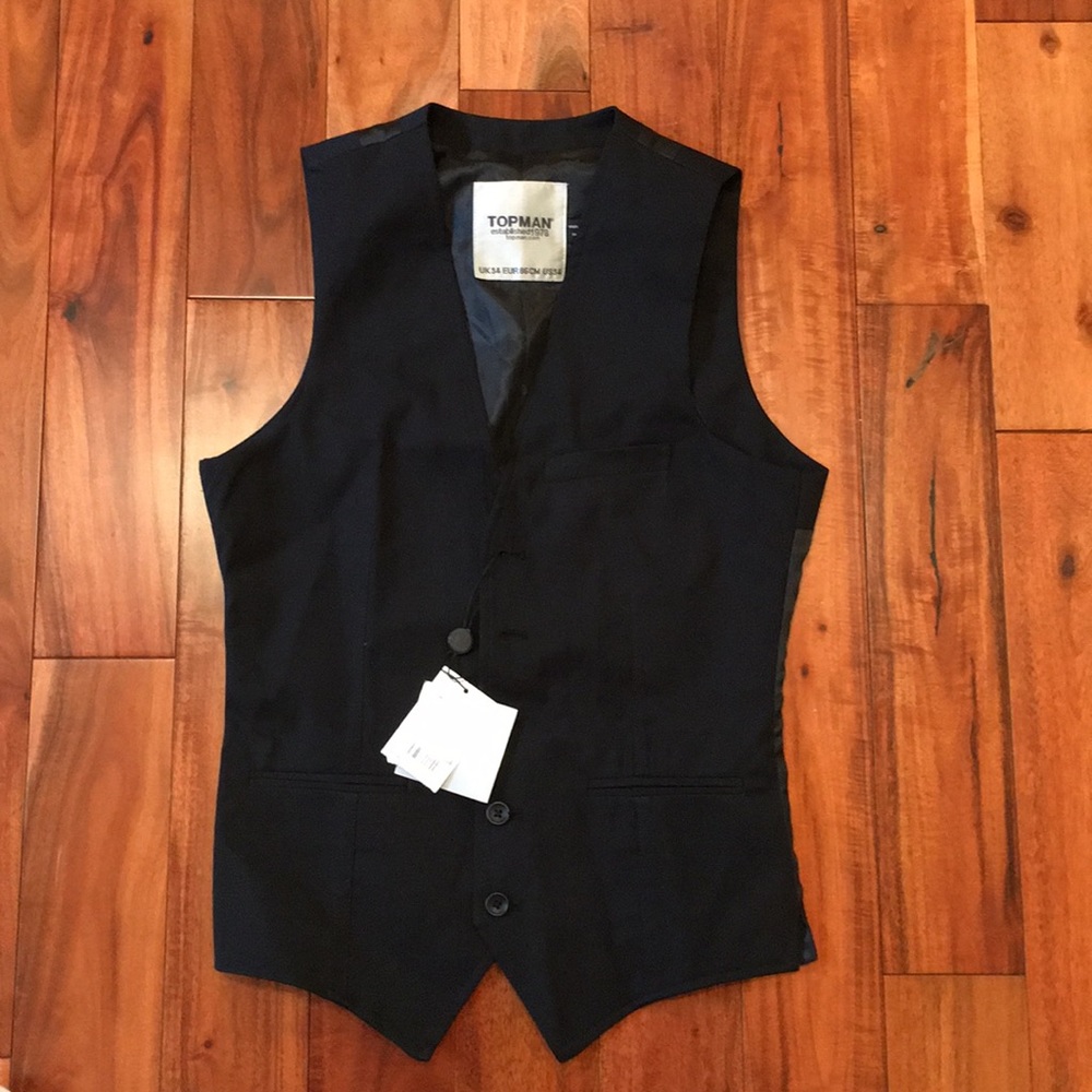 TopMan NWT Black Vest